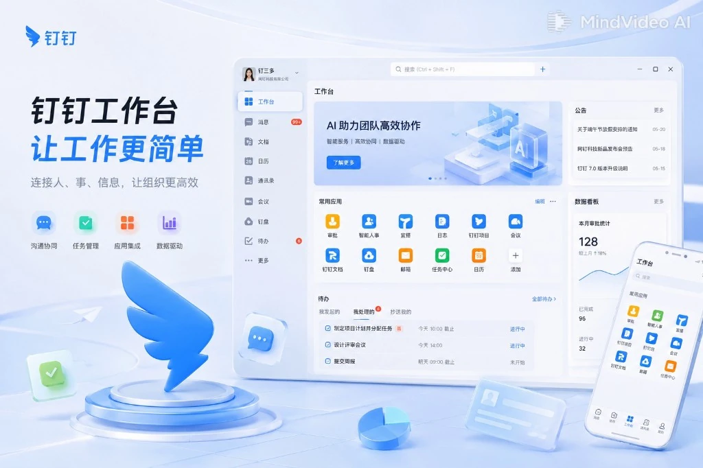 钉钉AI9.0云会议室主界面